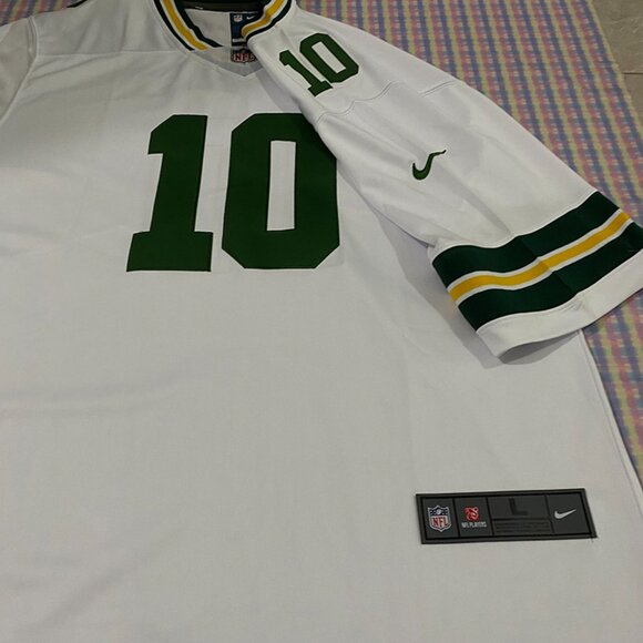 Green Bay Packers White Jersey Love No. 10 - Picture 3 of 7